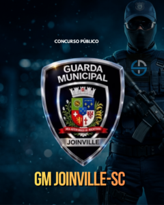 Arte do curso com o símbolo da Guarda Municipal de Joinville